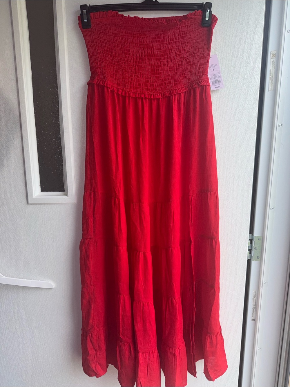 Target Red Strapless Maxi Dress